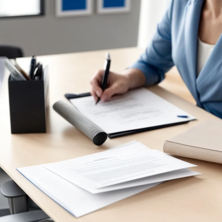 Team collaborating on notary documents